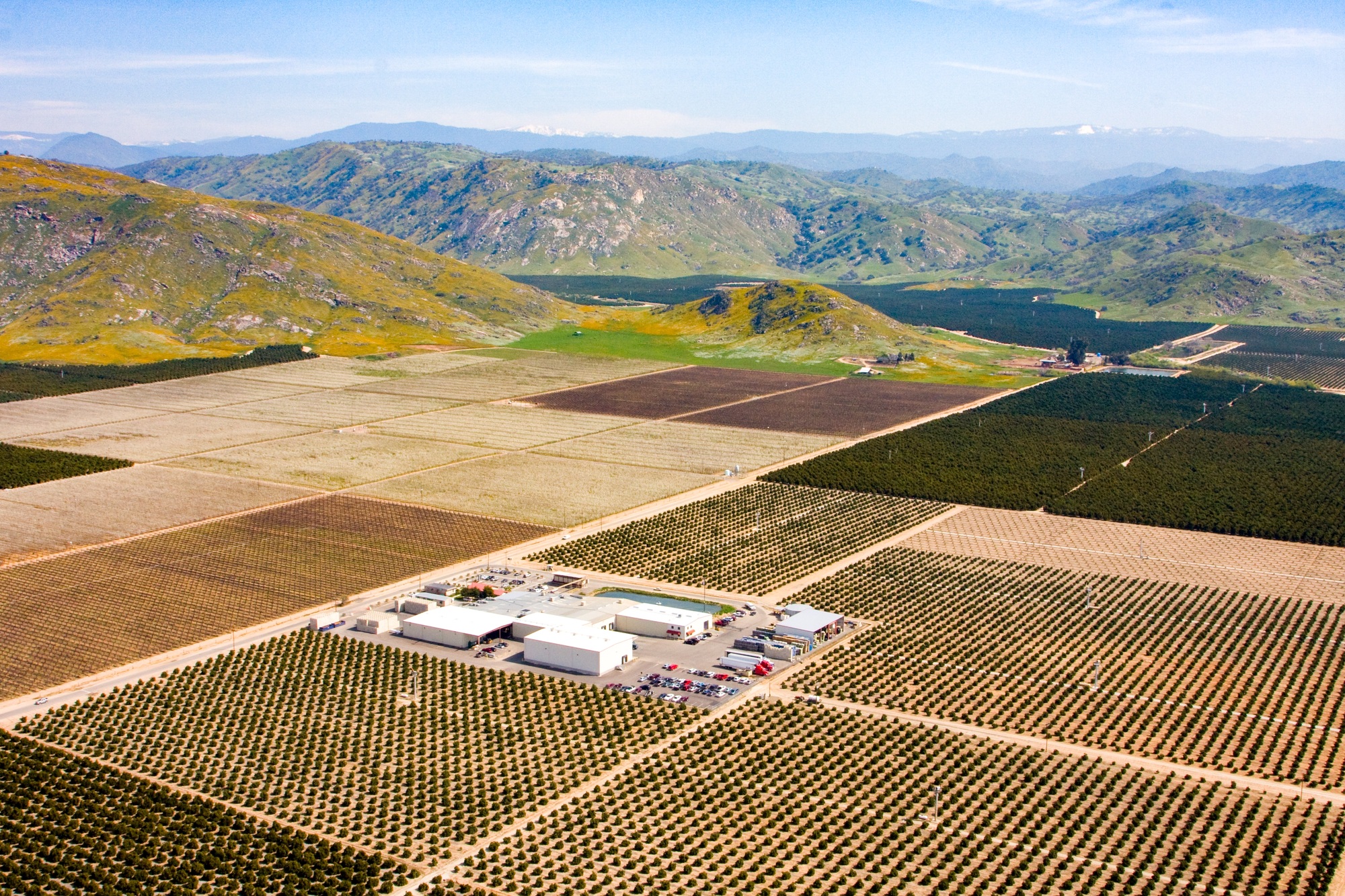 Farm Land against mountain range